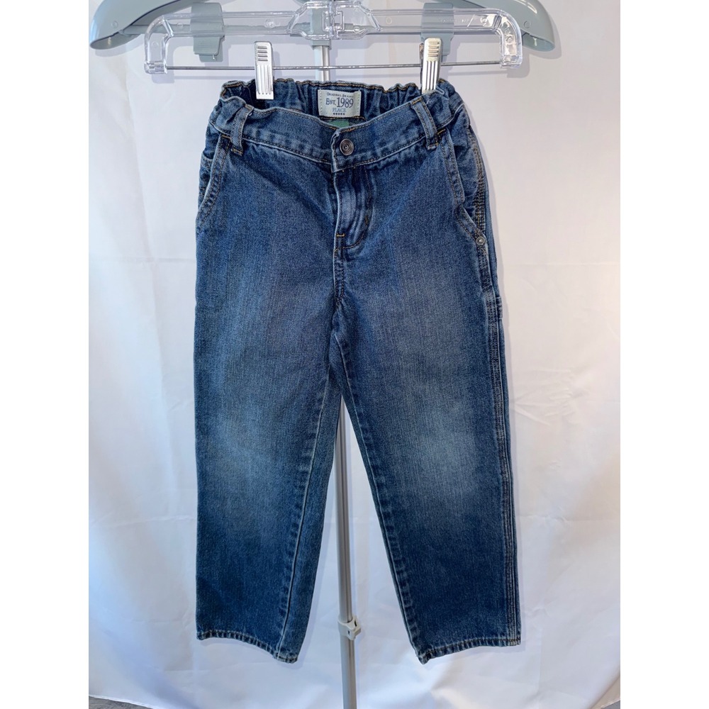 The Childrens Place Boys Utility Carpenter Jeans Blue Denim Medium Wash Size 7